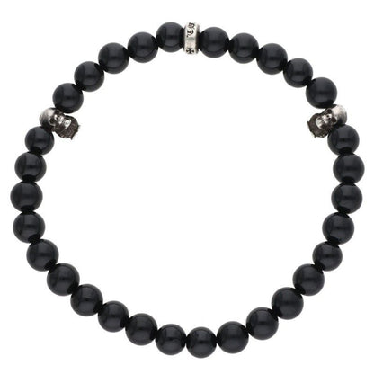 Chrome Hearts 6 mm Bead Bracelet Foti Delfino MM Black