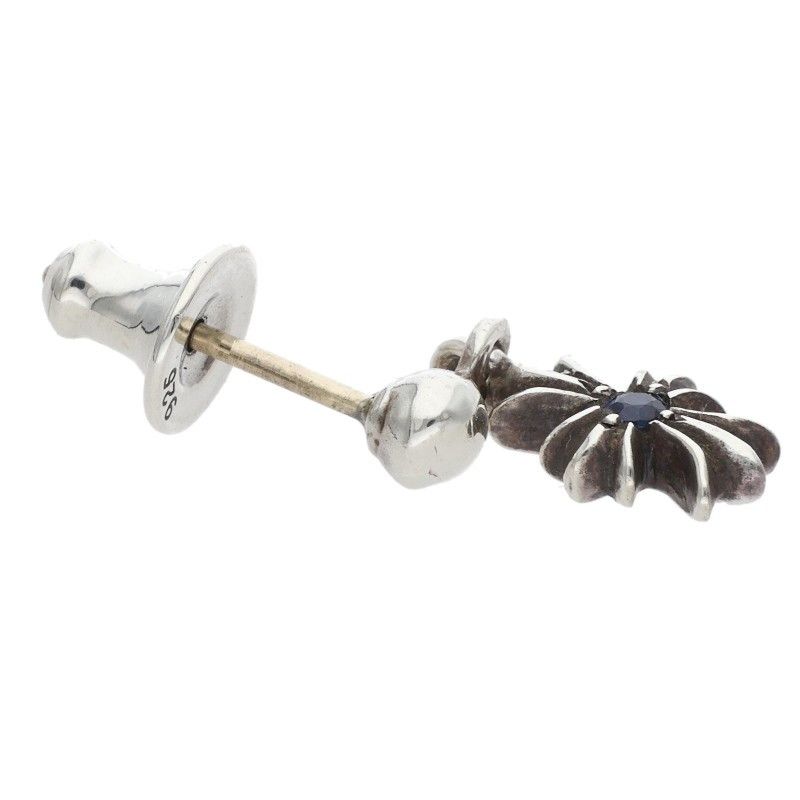Chrome Hearts Tny CH Pls 1 Sap Tiny Ech Plus Drop 1 Saffiano Silver Earrings — view 3