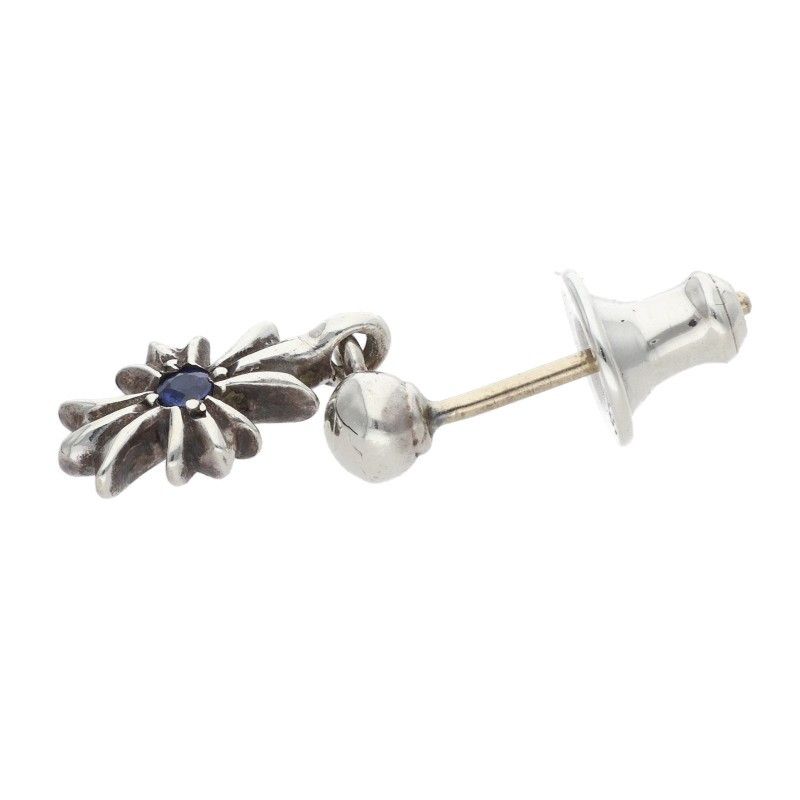Chrome Hearts Tny CH Pls 1 Sap Tiny Ech Plus Drop 1 Saffiano Silver Earrings — view 4