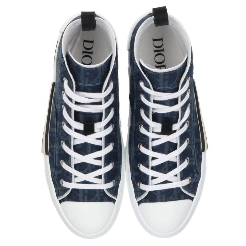 Dior Denim Tears Oak All Over Pattern Flower Print High Cut Sneakers — view 4
