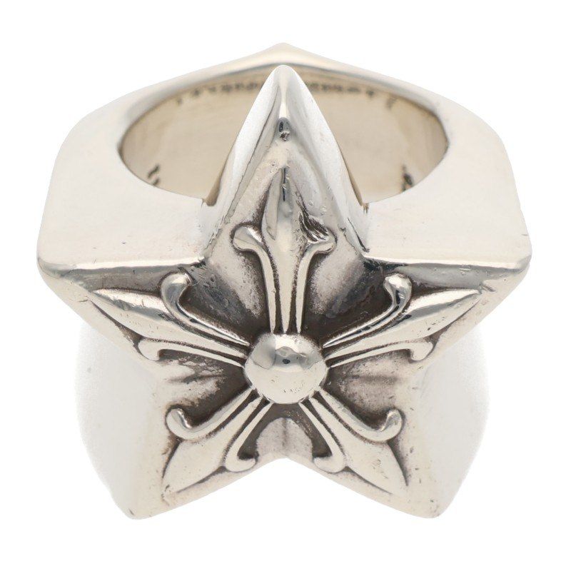 Chrome Hearts Str Lrg Large Star Silver Ring