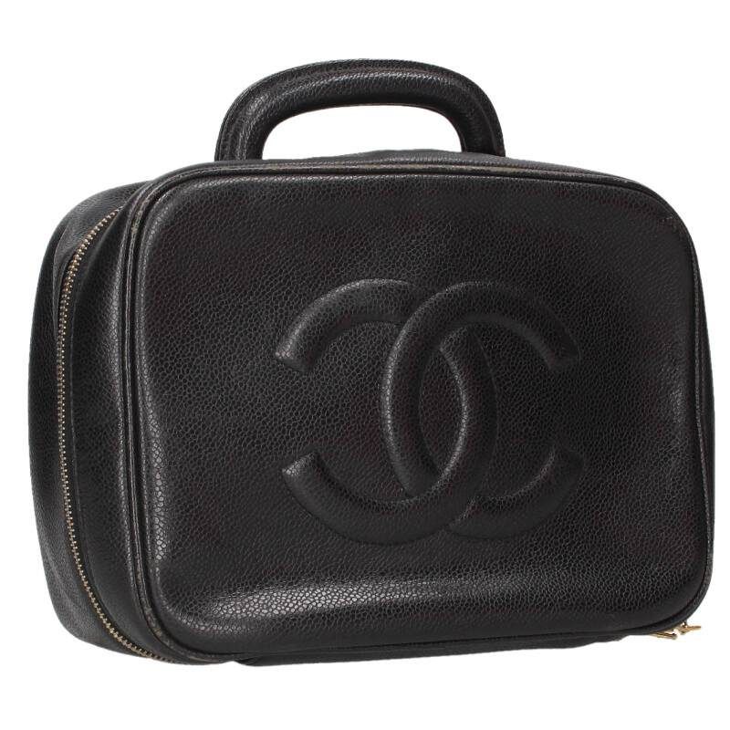 Chanel Vanity CC Logo Caviar Leather 2-Way Handbag