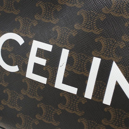 Celine Messenger Bag Triomphe Canvas Crossbody Leather — view 4