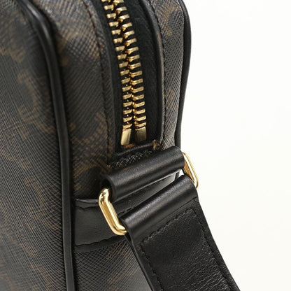 Celine Messenger Bag Triomphe Canvas Crossbody Leather — view 5