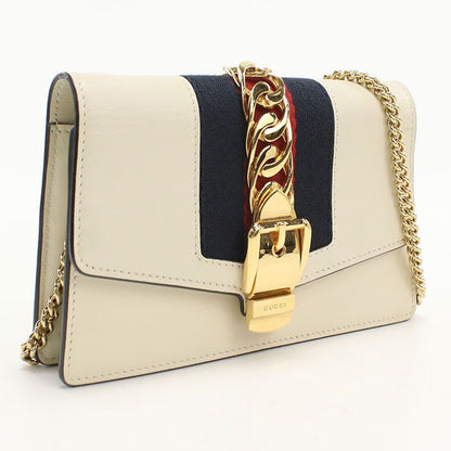 Gucci Mini Chain Shoulder Bag Sylvie Leather