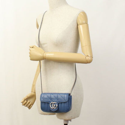 Gucci Chain GG Marmont Shoulder Bag Leather — view 7