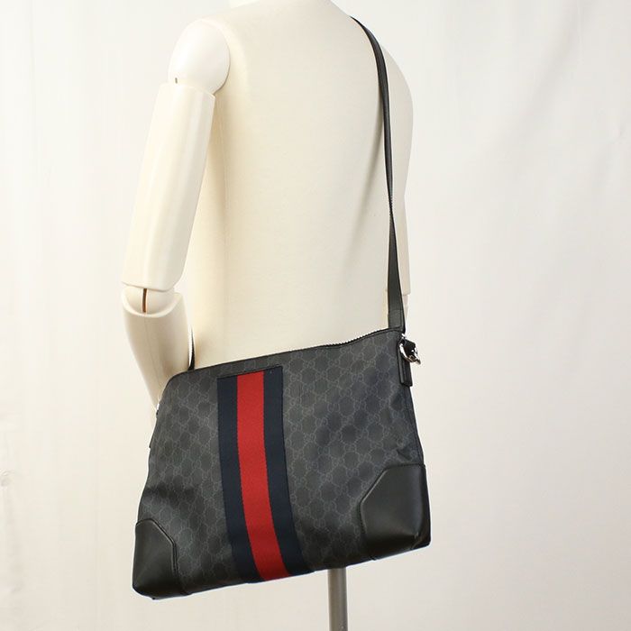 Gucci GG Supreme Crossbody Shoulder Bag Leather — view 9