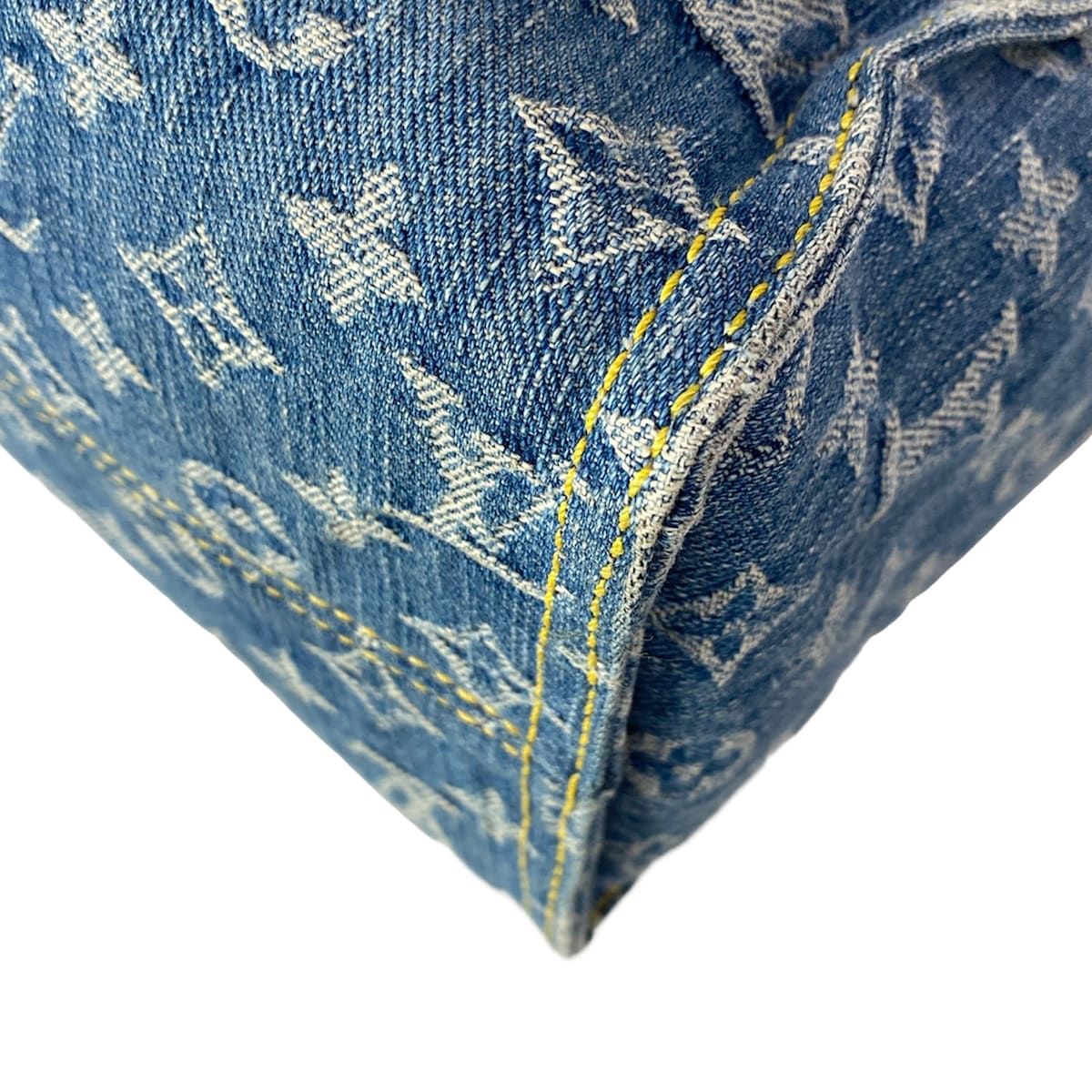 Louis Vuitton Tote Monogram Denim On The Go MM Blue — view 7