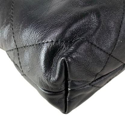 Chanel Handbag 22 Mini Black Drawstring Chain Shoulder Matte Togo Metal — view 8