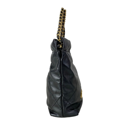 Chanel Handbag 22 Mini Black Drawstring Chain Shoulder Matte Togo Metal — view 2