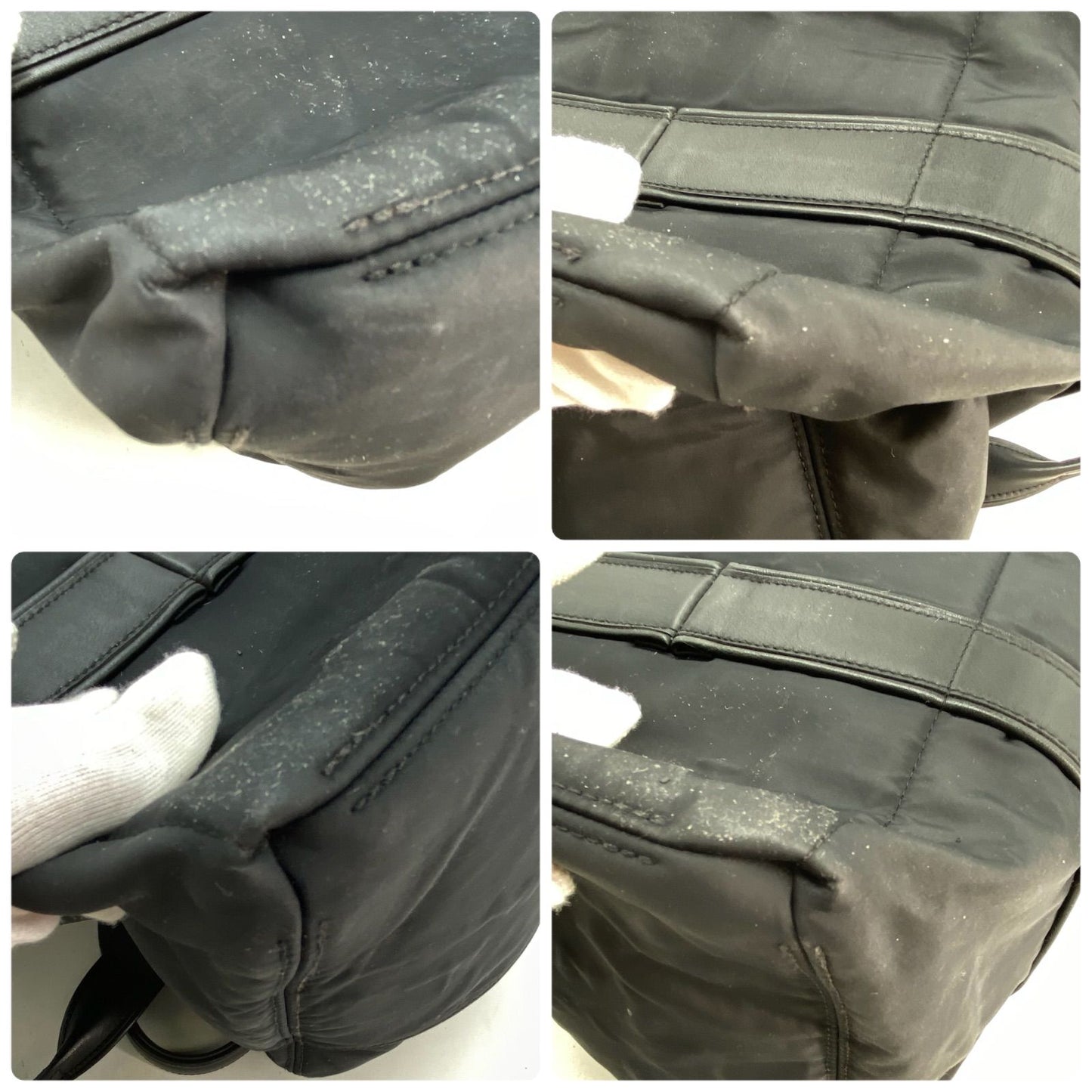 Hermes Acapulco Leather Nylon Hand Tote Black — view 6