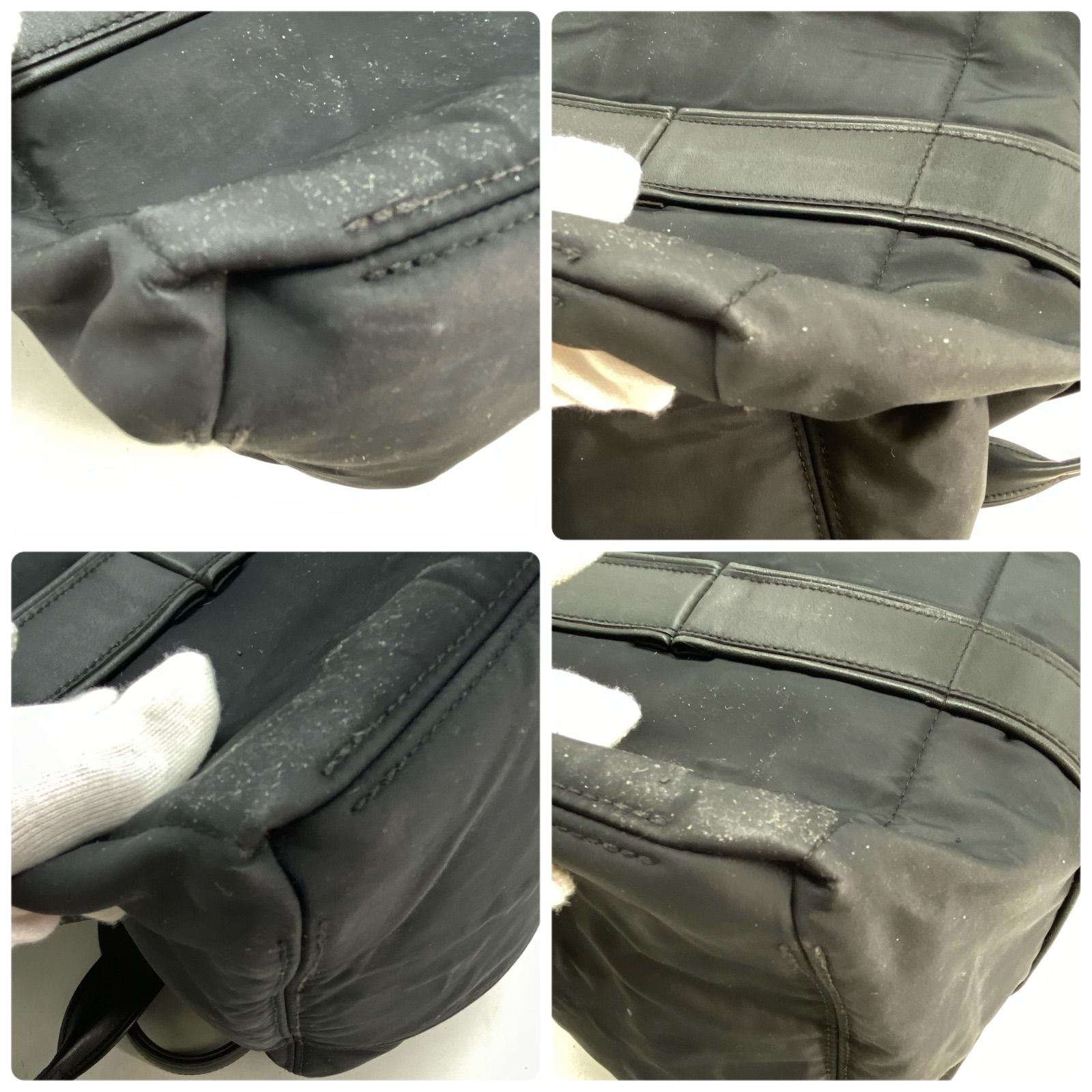 Hermes Acapulco Leather Nylon Hand Tote Black — view 6