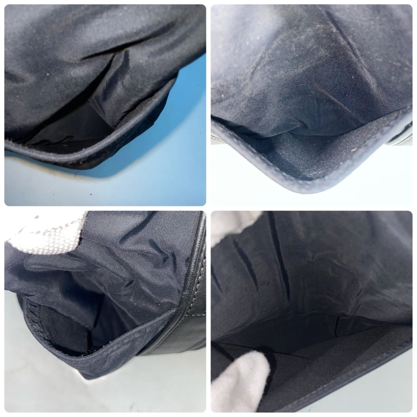 Hermes Acapulco Leather Nylon Hand Tote Black — view 9