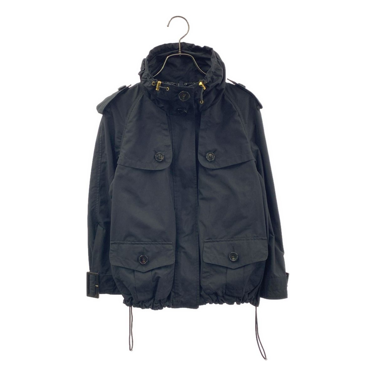 Moncler Dame Trench Detail Short Jacket 0 Black