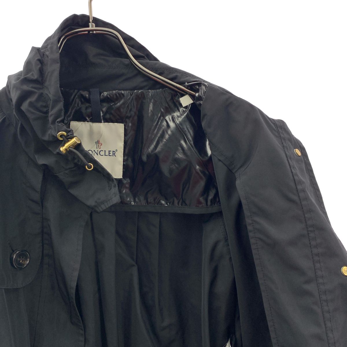 Moncler Dame Trench Detail Short Jacket 0 Black — view 4