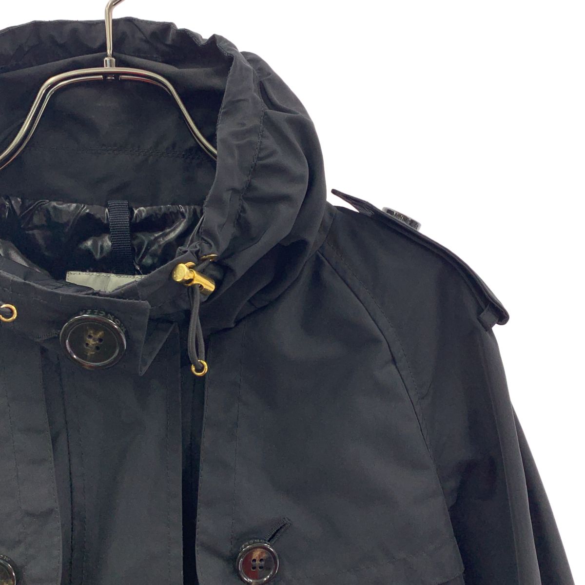 Moncler Dame Trench Detail Short Jacket 0 Black — view 2