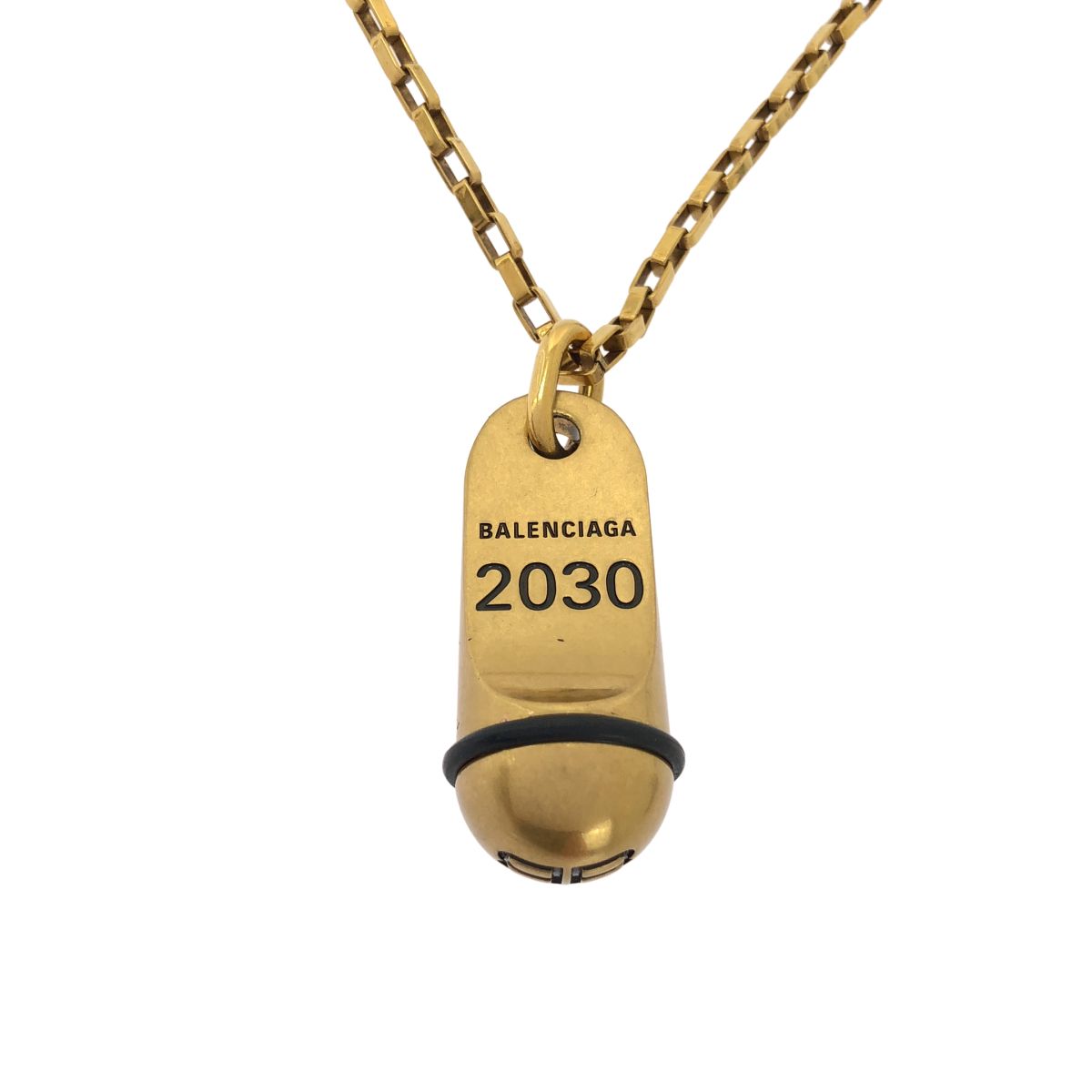 Balenciaga Hotel Chain Necklace Gold — view 3