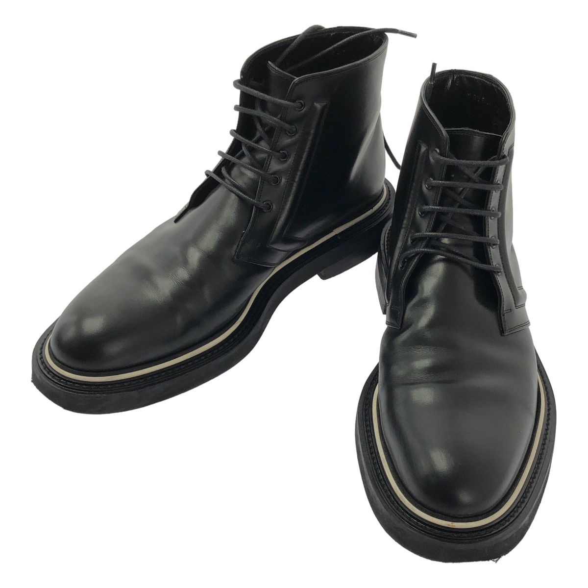 Dior Homme Leather Lace Up Chukka Boots 43 Black