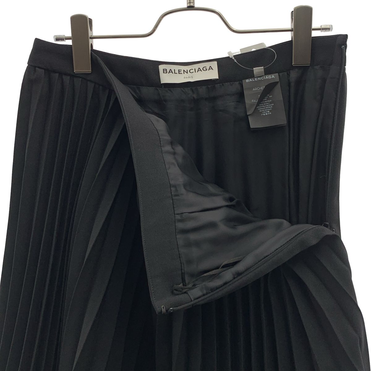 Balenciaga Pleated Skirt 38 Black — view 4