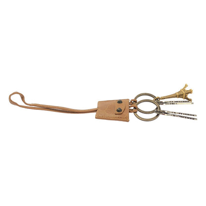 Balenciaga le City Eiffel Charm Tower Key Ring Brown — view 2