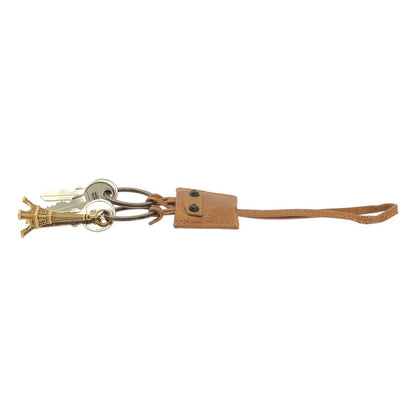 Balenciaga le City Eiffel Charm Tower Key Ring Brown — view 3