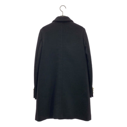 Gucci Pearl Button Interlocking Wool Coat 38 Black — view 5