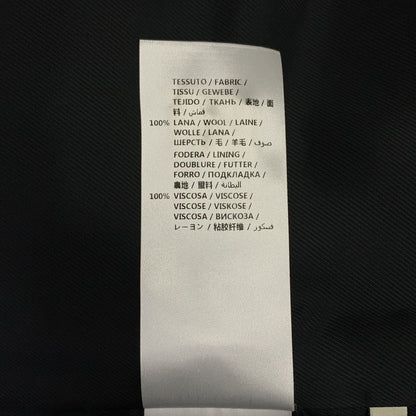 Gucci Pearl Button Interlocking Wool Coat 38 Black — view 8