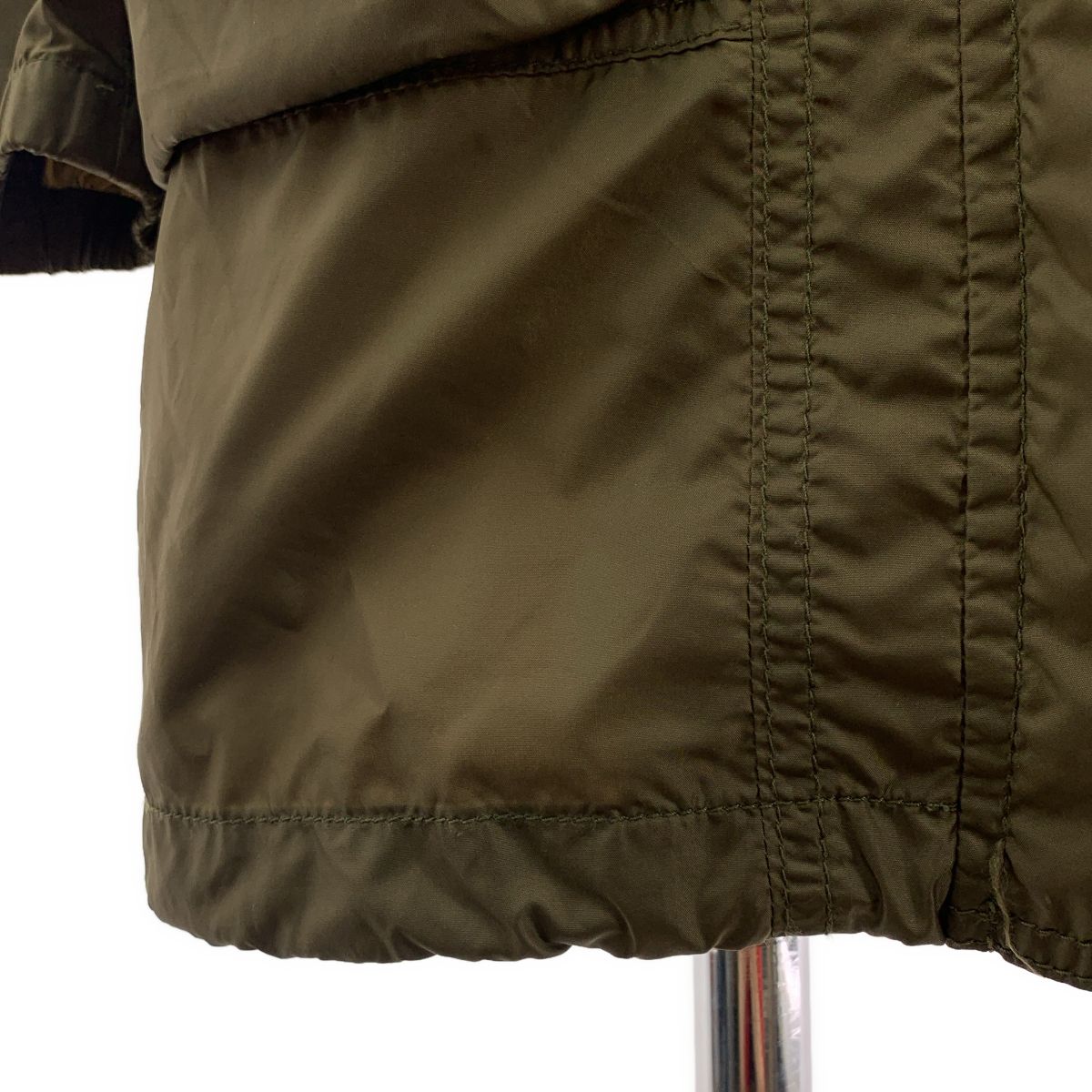 Moncler Palliser Nylon Hooded Long Coat 0 Khaki — view 3