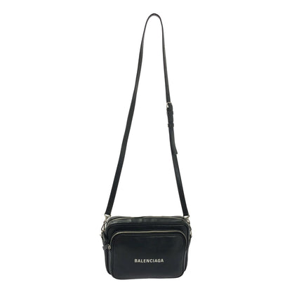 Balenciaga Everyday Logo Leather Cross Black Crossbody