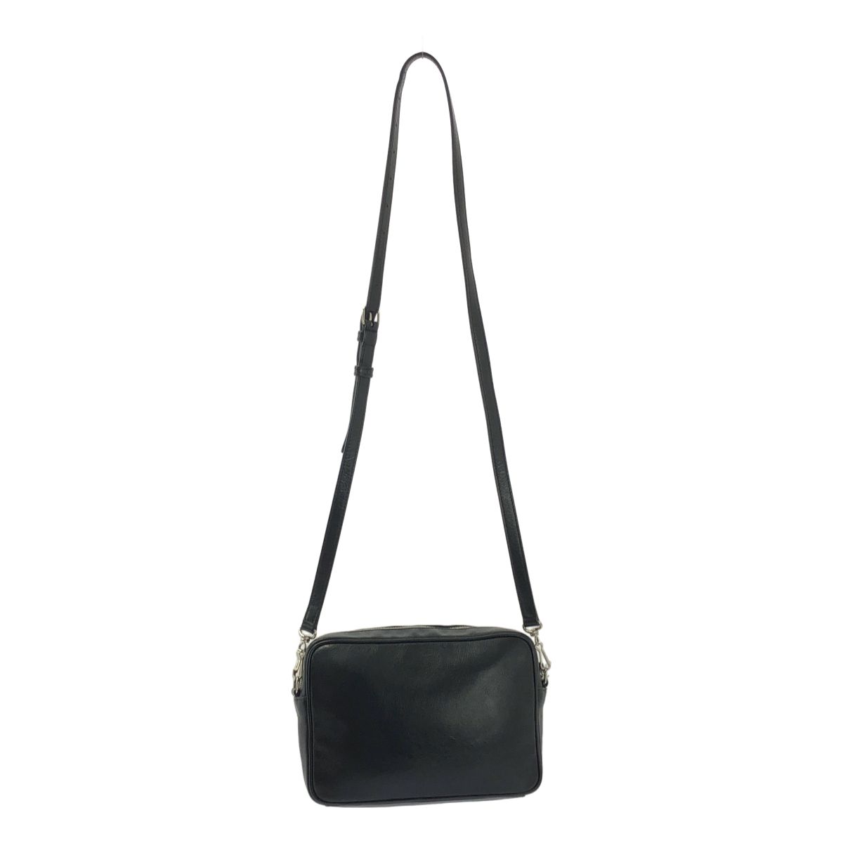 Balenciaga Everyday Logo Leather Cross Black Crossbody — view 2