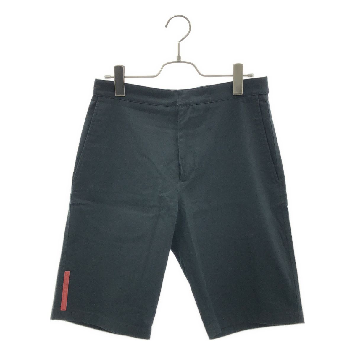 Prada Sport Double Strap Logo Zip Shorts 44 Dark Navy