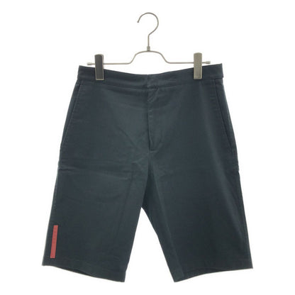 Prada Sport Double Strap Logo Zip Shorts 44 Dark Navy