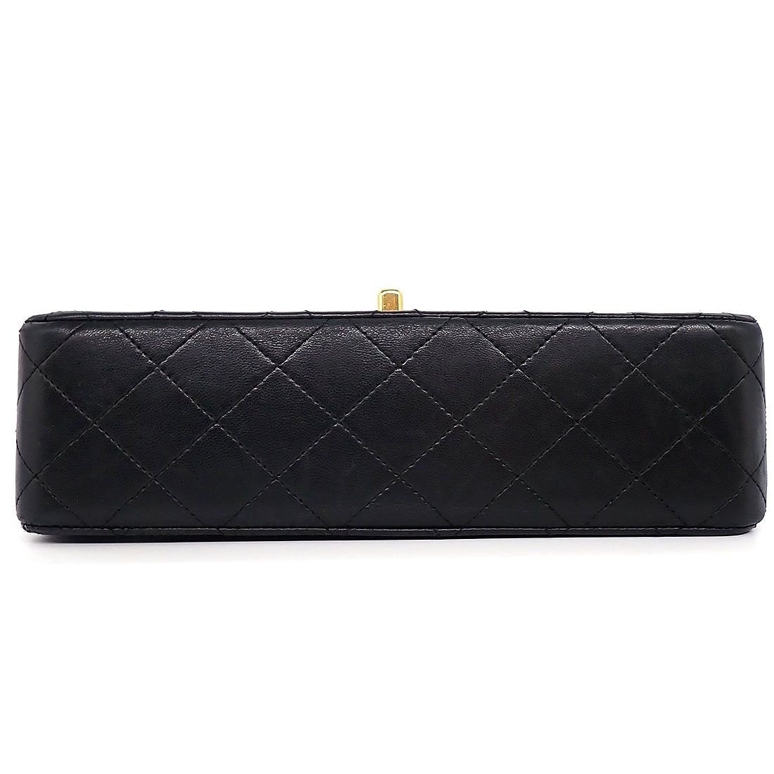 Chanel Shoulder Bag Quilted 23 Classic Small Vintage Black Bordeaux Lambskin — view 4