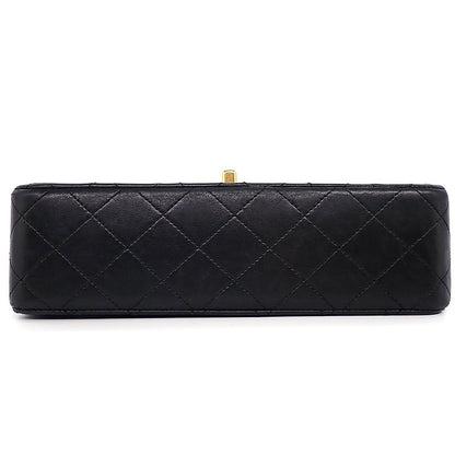 Chanel Shoulder Bag Quilted 23 Classic Small Vintage Black Bordeaux Lambskin — view 4