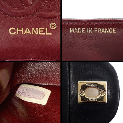 Chanel Shoulder Bag Quilted 23 Classic Small Vintage Black Bordeaux Lambskin — view 6