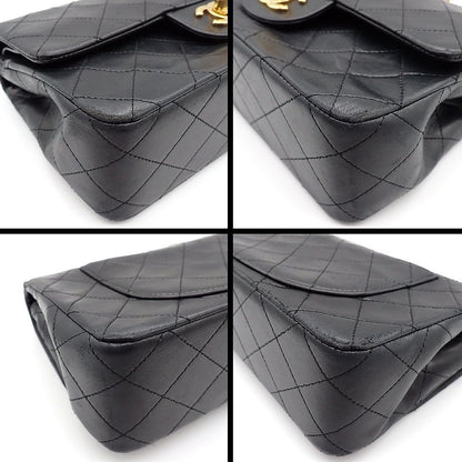 Chanel Shoulder Bag Quilted 23 Classic Small Vintage Black Bordeaux Lambskin — view 9