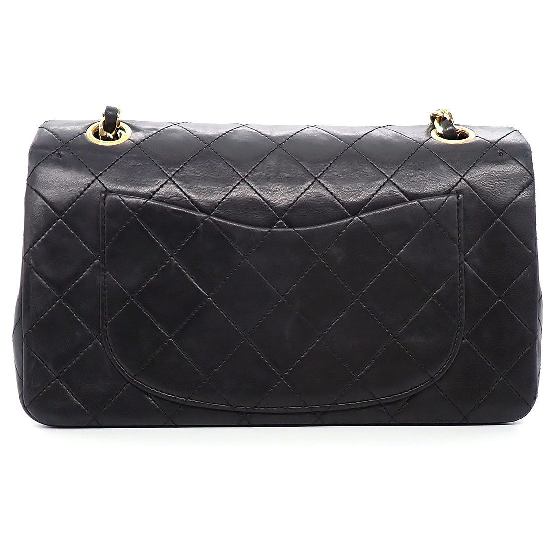 Chanel Shoulder Bag Quilted 23 Classic Small Vintage Black Bordeaux Lambskin — view 2