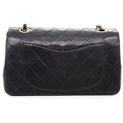 Chanel Shoulder Bag Quilted 23 Classic Small Vintage Black Bordeaux Lambskin — view 2