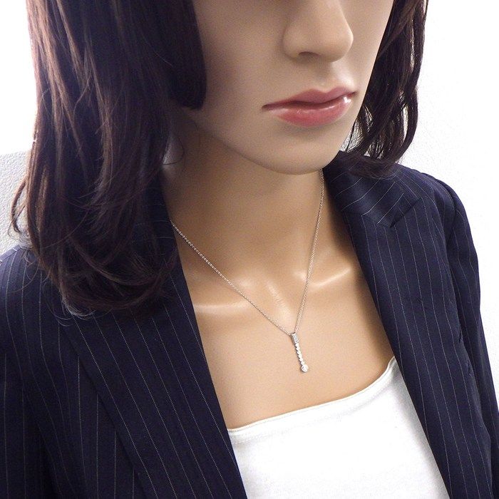 Tiffany & Co Necklace Jazz Drop Swing 1 Point Baguette Cut 7 Points Round Cut — view 7
