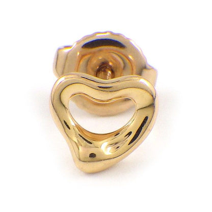 Tiffany & Co Earrings Open Heart 18k Pink Gold One Side