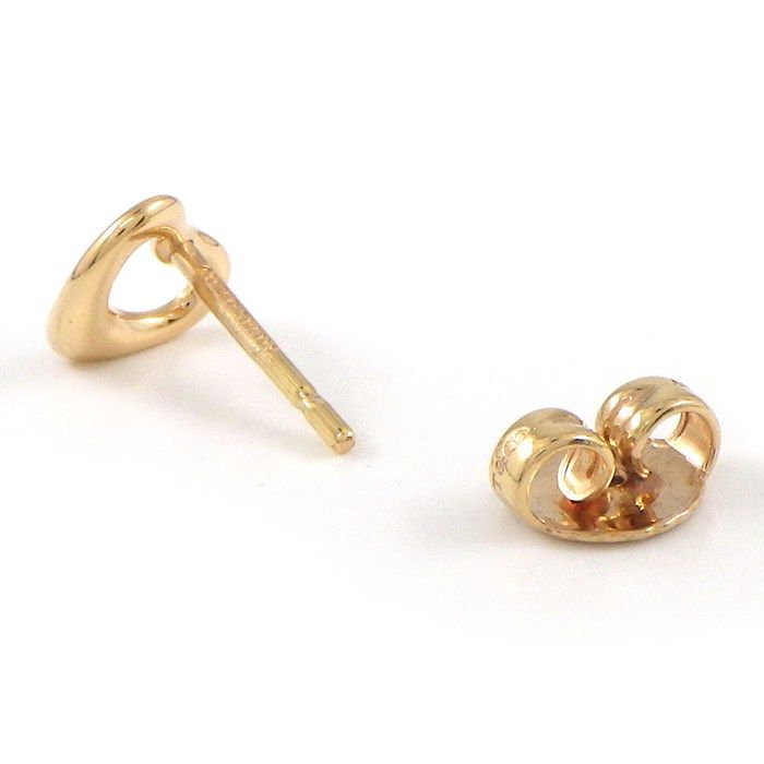 Tiffany & Co Earrings Open Heart 18k Pink Gold One Side — view 2