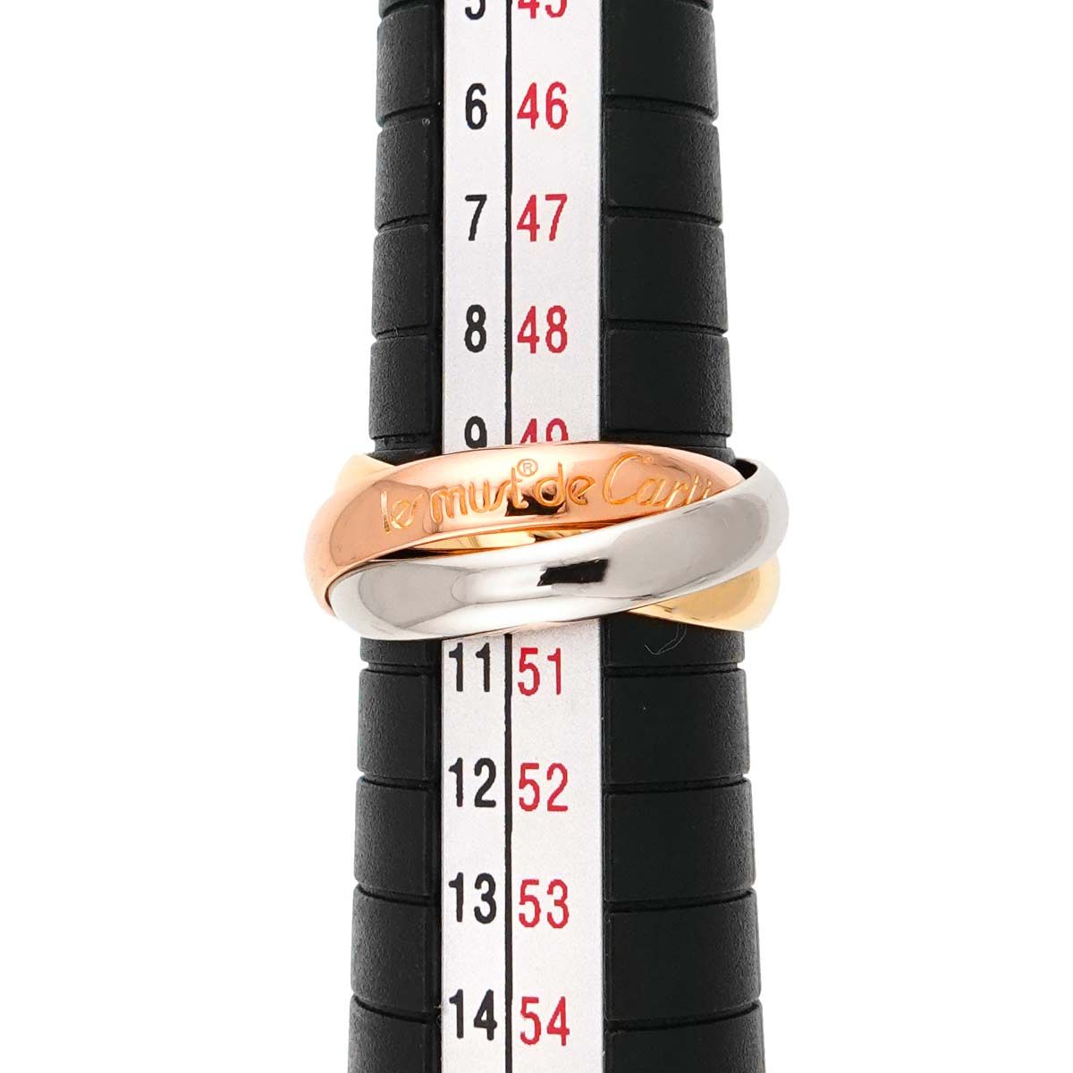 Cartier Trinity MM 50 Ring 18k YG WG PG Consecutive Suri Gold Colors 750 — view 6