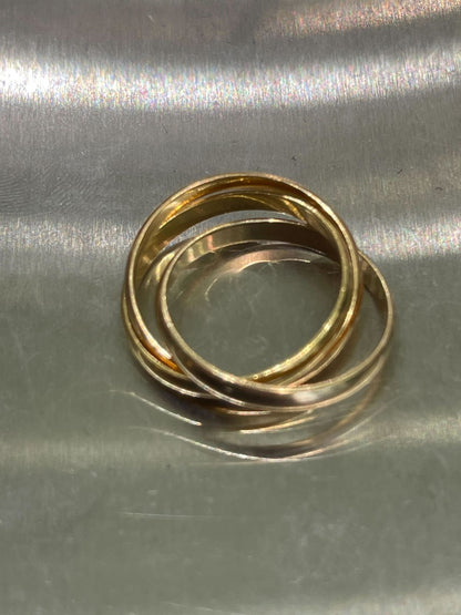 Cartier Trinity Ring 18k Yellow Gold PG WG Pink White — view 7