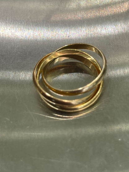 Cartier Trinity Ring 18k Yellow Gold PG WG Pink White — view 9
