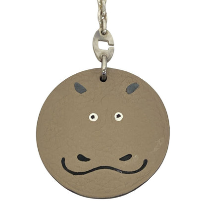 Hermes Key Holder Gray Silver Cover Leather — view 3