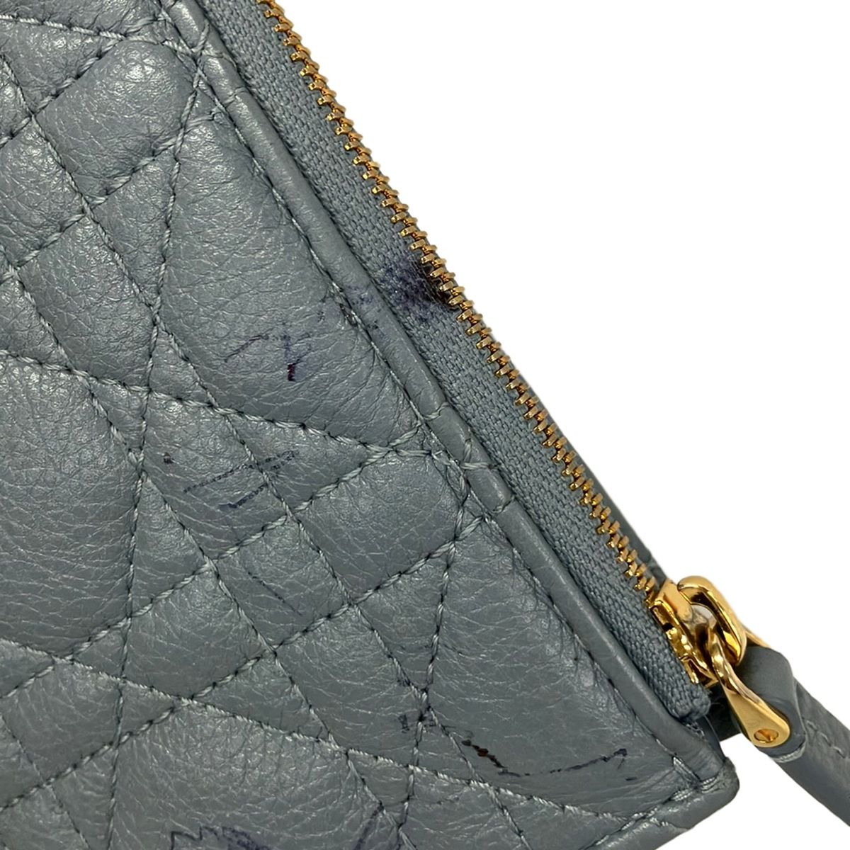 Dior Bifold Wallet Lucaro Dahlia Cloud Blue Leather — view 8