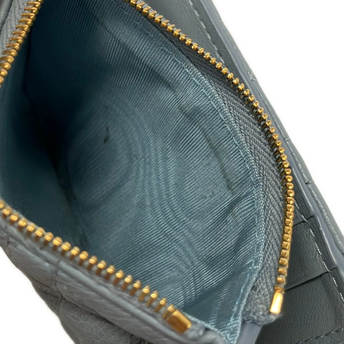 Dior Bifold Wallet Lucaro Dahlia Cloud Blue Leather — view 4