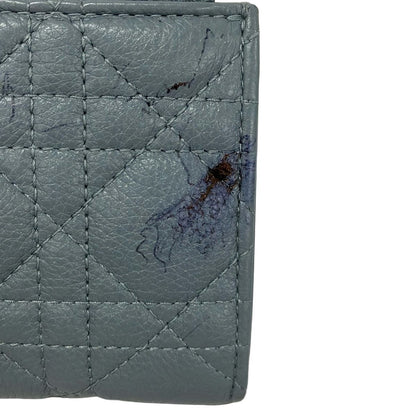 Dior Bifold Wallet Lucaro Dahlia Cloud Blue Leather — view 7