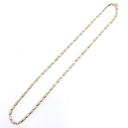 Bvlgari Rice Chain Necklace 18k SS Yellow Gold 59.5 cm Only Polished — view 2