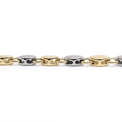 Bvlgari Rice Chain Necklace 18k SS Yellow Gold 59.5 cm Only Polished — view 4